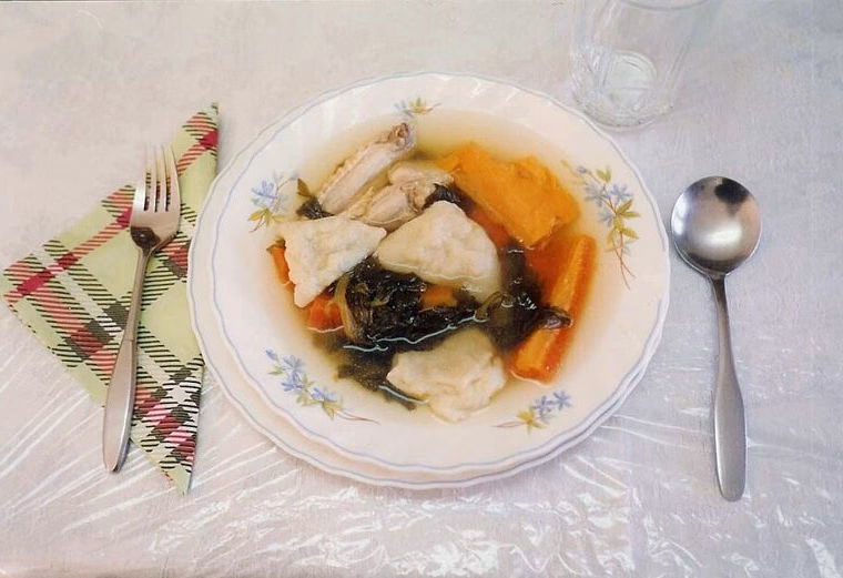 Chicken soup with kreplach