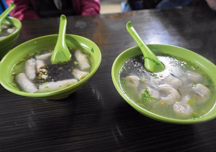 Teochew fish dumplings in clear soup