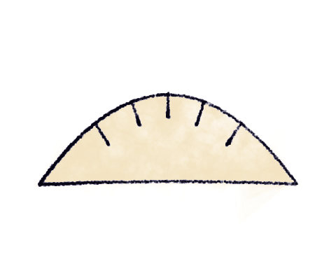 Step 4: The pleats curve it into a crescent