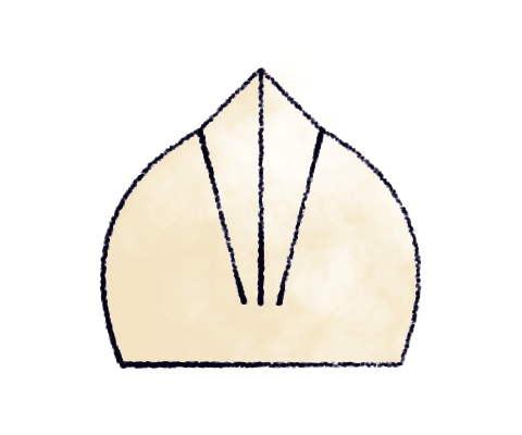Step 3: Pleat it as you turn, gathering to the top